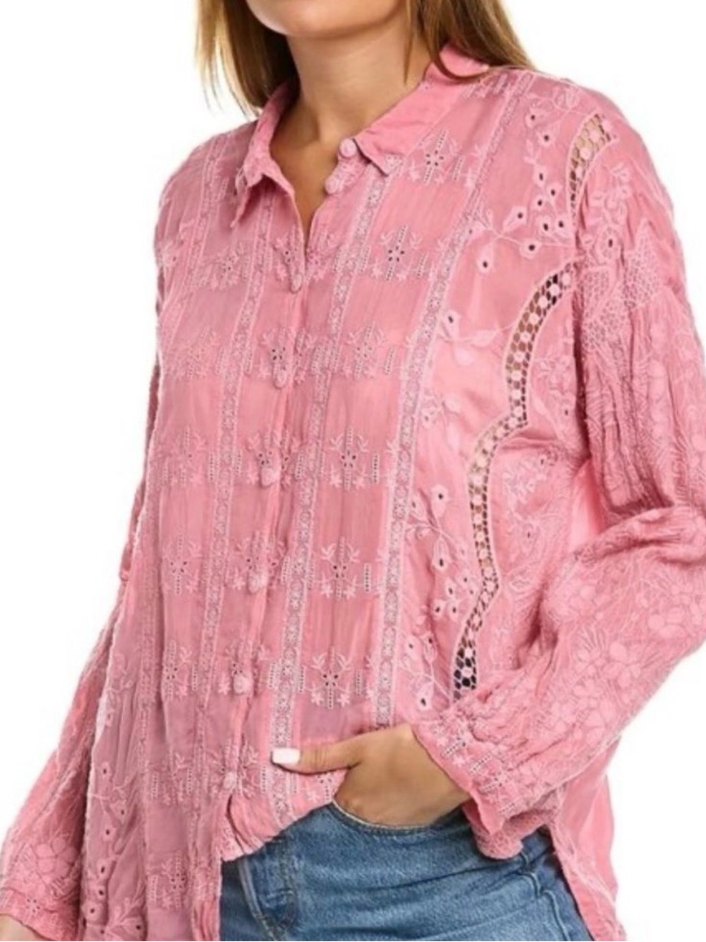 Johnny Was Blossom Rosie Button‎ Down in SPRING ROSE
